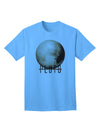 Planet Pluto Text - Premium Adult T-Shirt for Space Enthusiasts-Mens T-shirts-TooLoud-Aquatic-Blue-Small-Davson Sales