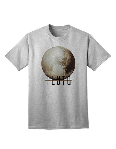 Planet Pluto Text - Premium Adult T-Shirt for Space Enthusiasts-Mens T-shirts-TooLoud-AshGray-Small-Davson Sales
