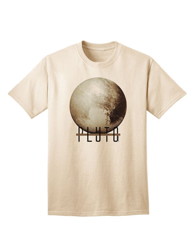 Planet Pluto Text - Premium Adult T-Shirt for Space Enthusiasts-Mens T-shirts-TooLoud-Natural-Small-Davson Sales