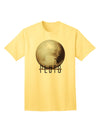 Planet Pluto Text - Premium Adult T-Shirt for Space Enthusiasts-Mens T-shirts-TooLoud-Yellow-Small-Davson Sales