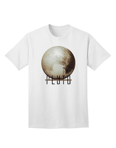 Planet Pluto Text - Premium Adult T-Shirt for Space Enthusiasts-Mens T-shirts-TooLoud-White-Small-Davson Sales