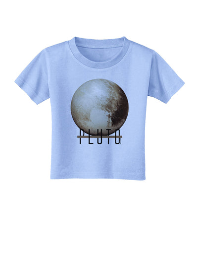 Planet Pluto Text Toddler T-Shirt-Toddler T-Shirt-TooLoud-Aquatic-Blue-2T-Davson Sales