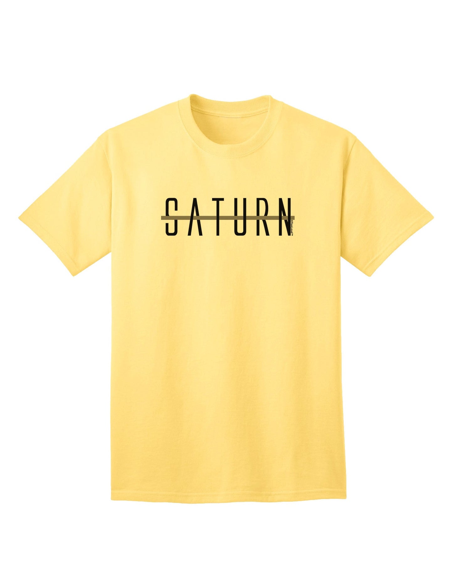 Planet Saturn - Premium Text-Only Adult T-Shirt for Space Enthusiasts-Mens T-shirts-TooLoud-Yellow-Small-Davson Sales