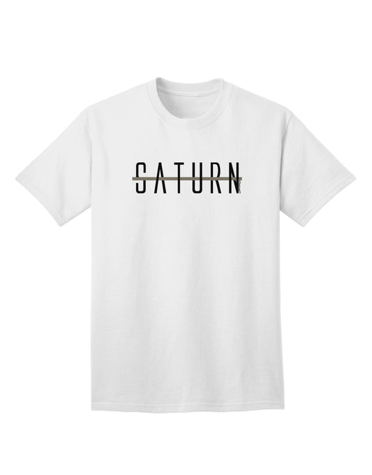 Planet Saturn - Premium Text-Only Adult T-Shirt for Space Enthusiasts-Mens T-shirts-TooLoud-White-Small-Davson Sales