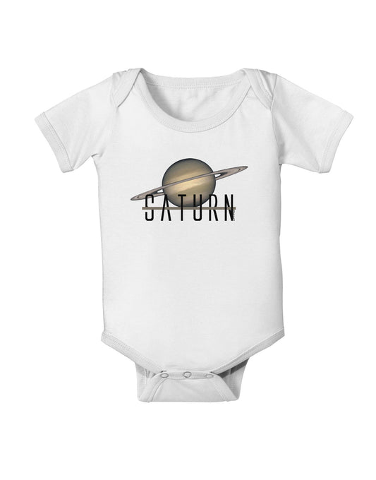 Planet Saturn Text Baby Romper Bodysuit-Baby Romper-TooLoud-White-06-Months-Davson Sales