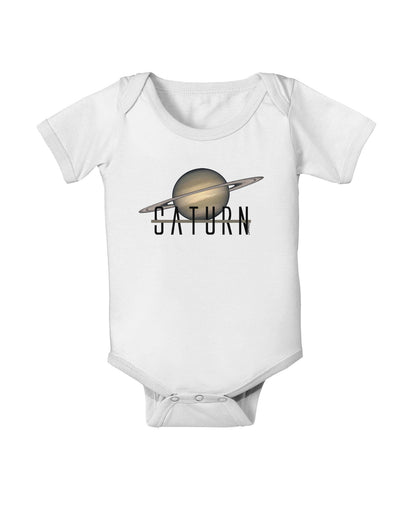 Planet Saturn Text Baby Romper Bodysuit-Baby Romper-TooLoud-White-06-Months-Davson Sales