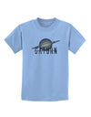 Planet Saturn Text Childrens T-Shirt-Childrens T-Shirt-TooLoud-Light-Blue-X-Small-Davson Sales