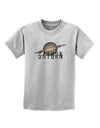 Planet Saturn Text Childrens T-Shirt-Childrens T-Shirt-TooLoud-AshGray-X-Small-Davson Sales