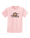 Planet Saturn Text Childrens T-Shirt-Childrens T-Shirt-TooLoud-PalePink-X-Small-Davson Sales