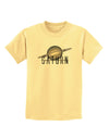 Planet Saturn Text Childrens T-Shirt-Childrens T-Shirt-TooLoud-Daffodil-Yellow-X-Small-Davson Sales