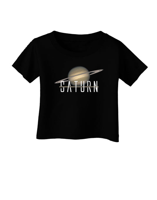 Planet Saturn Text Infant T-Shirt Dark-Infant T-Shirt-TooLoud-Black-06-Months-Davson Sales
