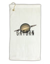 Planet Saturn Text Micro Terry Gromet Golf Towel 16 x 25 inch by TooLoud-Golf Towel-TooLoud-White-Davson Sales