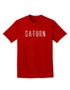 Planet Saturn Text Only Adult Dark T-Shirt-Mens T-Shirt-TooLoud-Red-Small-Davson Sales