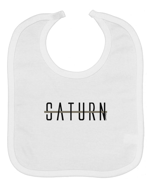 Planet Saturn Text Only Baby Bib