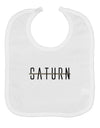 Planet Saturn Text Only Baby Bib