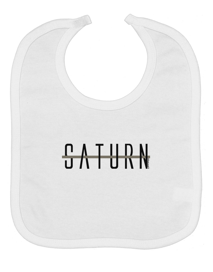 Planet Saturn Text Only Baby Bib