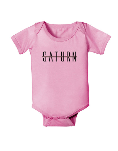 Planet Saturn Text Only Baby Romper Bodysuit-Baby Romper-TooLoud-Pink-06-Months-Davson Sales