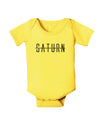 Planet Saturn Text Only Baby Romper Bodysuit-Baby Romper-TooLoud-Yellow-06-Months-Davson Sales