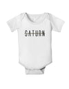 Planet Saturn Text Only Baby Romper Bodysuit-Baby Romper-TooLoud-White-06-Months-Davson Sales