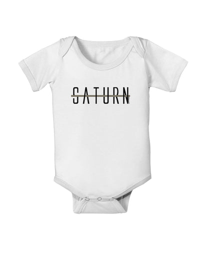 Planet Saturn Text Only Baby Romper Bodysuit-Baby Romper-TooLoud-White-06-Months-Davson Sales