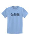 Planet Saturn Text Only Childrens T-Shirt-Childrens T-Shirt-TooLoud-Light-Blue-X-Small-Davson Sales