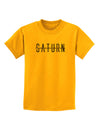 Planet Saturn Text Only Childrens T-Shirt-Childrens T-Shirt-TooLoud-Gold-X-Small-Davson Sales