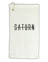 Planet Saturn Text Only Micro Terry Gromet Golf Towel 16 x 25 inch by TooLoud-Golf Towel-TooLoud-White-Davson Sales