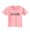 Planet Saturn Text Only Toddler T-Shirt-Toddler T-Shirt-TooLoud-Candy-Pink-2T-Davson Sales