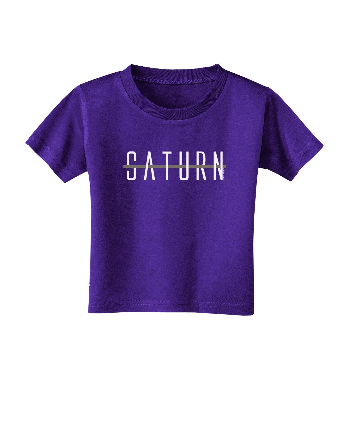 Planet Saturn Text Only Toddler T-Shirt Dark-Toddler T-Shirt-TooLoud-Purple-2T-Davson Sales
