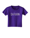 Planet Saturn Text Only Toddler T-Shirt Dark-Toddler T-Shirt-TooLoud-Purple-2T-Davson Sales