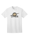 Planet Saturn Text - Premium Adult T-Shirt for Space Enthusiasts-Mens T-shirts-TooLoud-White-Small-Davson Sales