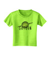 Planet Saturn Text Toddler T-Shirt-Toddler T-Shirt-TooLoud-Lime-Green-2T-Davson Sales