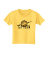 Planet Saturn Text Toddler T-Shirt-Toddler T-Shirt-TooLoud-Yellow-2T-Davson Sales