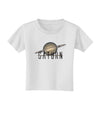 Planet Saturn Text Toddler T-Shirt-Toddler T-Shirt-TooLoud-White-2T-Davson Sales