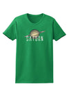 Planet Saturn Text Womens Dark T-Shirt-TooLoud-Kelly-Green-X-Small-Davson Sales