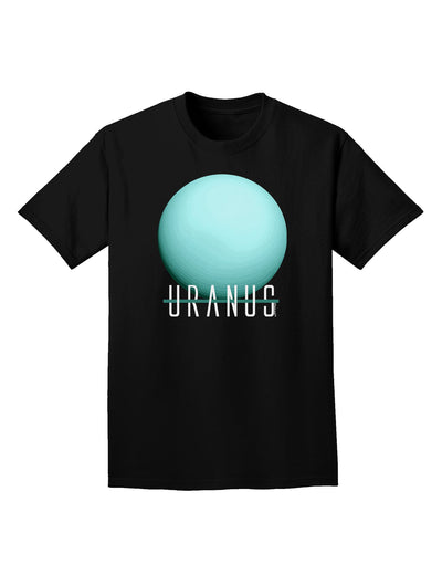 Planet Uranus Text Adult Dark T-Shirt-Mens T-Shirt-TooLoud-Black-Small-Davson Sales