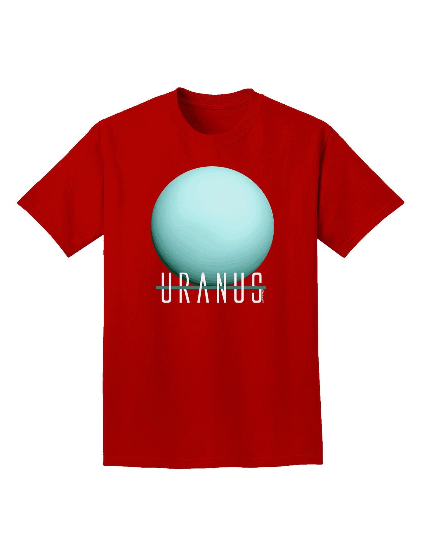 Planet Uranus Text Adult Dark T-Shirt-Mens T-Shirt-TooLoud-Red-Small-Davson Sales