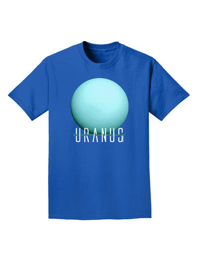 Planet Uranus Text Adult Dark T-Shirt-Mens T-Shirt-TooLoud-Royal-Blue-Small-Davson Sales