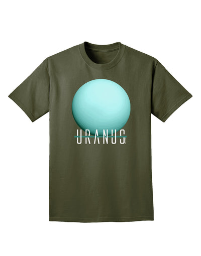 Planet Uranus Text Adult Dark T-Shirt-Mens T-Shirt-TooLoud-Military-Green-Small-Davson Sales