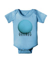 Planet Uranus Text Baby Romper Bodysuit-Baby Romper-TooLoud-LightBlue-06-Months-Davson Sales