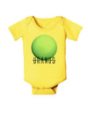 Planet Uranus Text Baby Romper Bodysuit-Baby Romper-TooLoud-Yellow-06-Months-Davson Sales