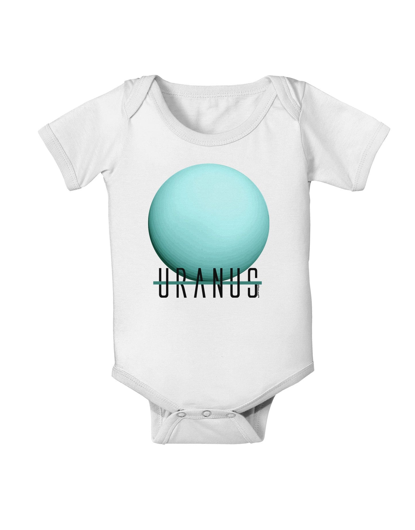 Planet Uranus Text Baby Romper Bodysuit-Baby Romper-TooLoud-White-06-Months-Davson Sales