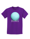 Planet Uranus Text Childrens Dark T-Shirt-Childrens T-Shirt-TooLoud-Purple-X-Small-Davson Sales