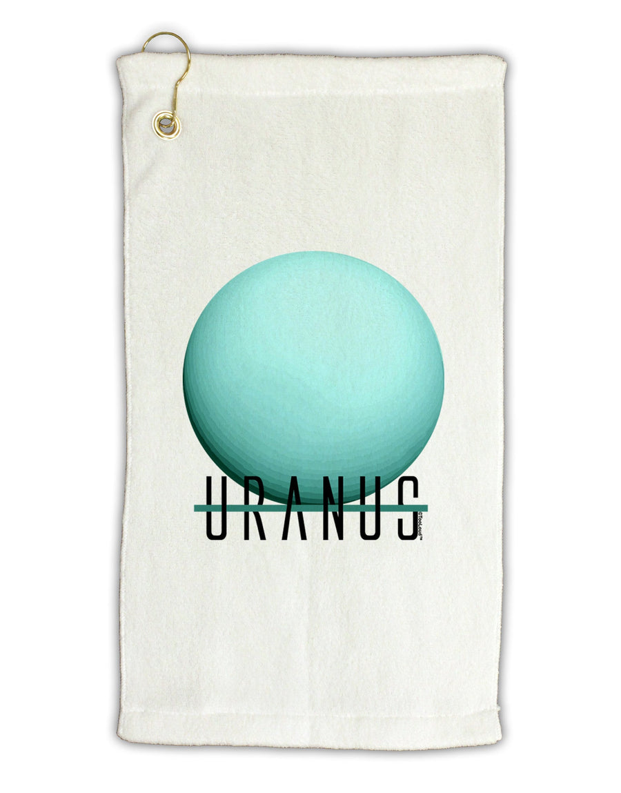 Planet Uranus Text Micro Terry Gromet Golf Towel 16 x 25 inch by TooLoud-Golf Towel-TooLoud-White-Davson Sales