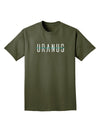 Planet Uranus Text Only Adult Dark T-Shirt-Mens T-Shirt-TooLoud-Military-Green-Small-Davson Sales