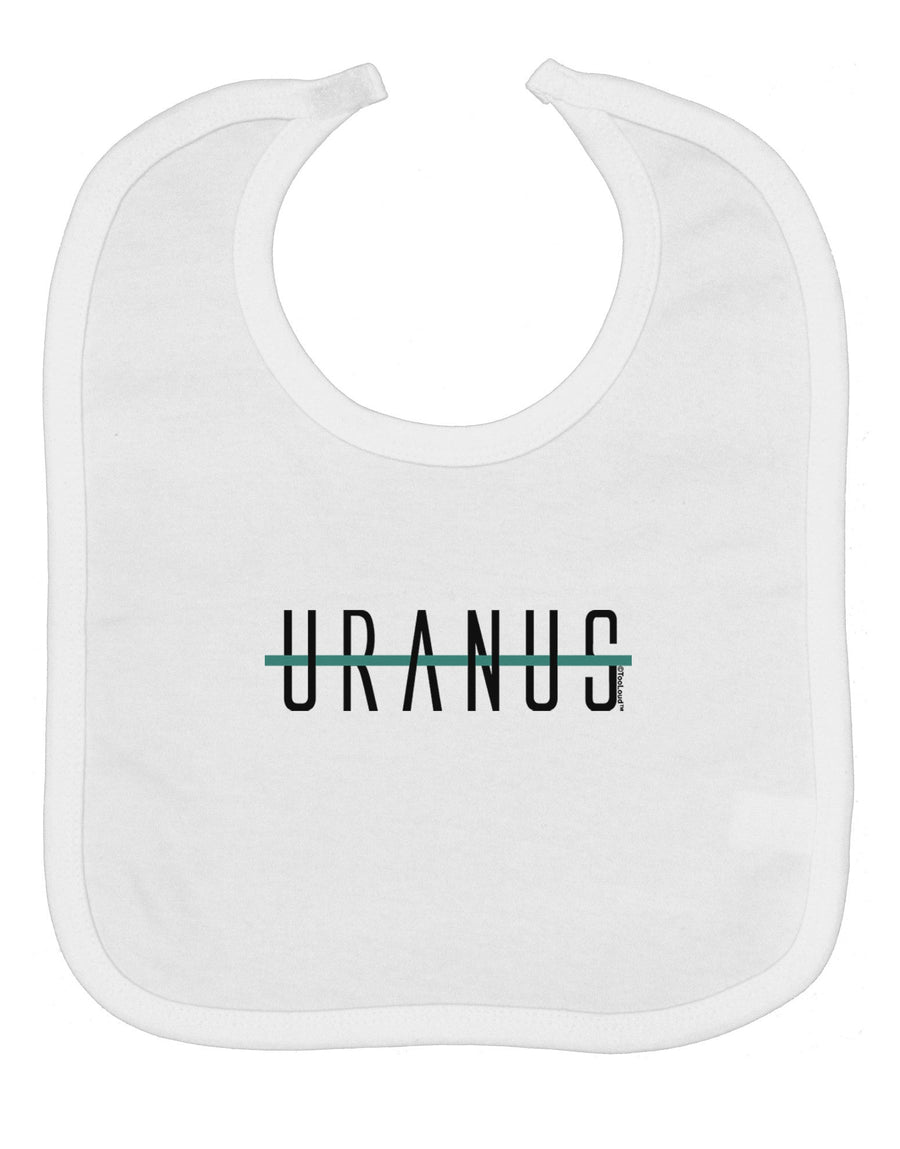 Planet Uranus Text Only Baby Bib