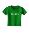 Planet Uranus Text Only Toddler T-Shirt Dark-Toddler T-Shirt-TooLoud-Clover-Green-2T-Davson Sales