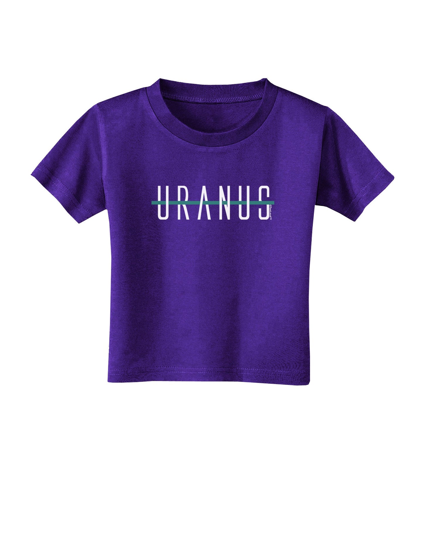 Planet Uranus Text Only Toddler T-Shirt Dark-Toddler T-Shirt-TooLoud-Purple-2T-Davson Sales
