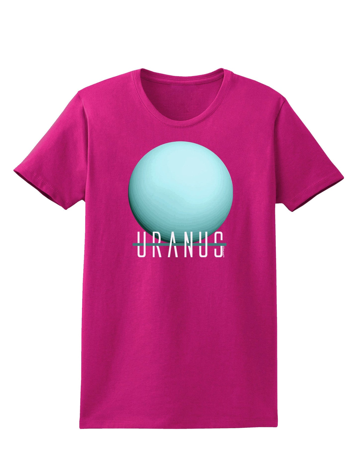 Planet Uranus Text Womens Dark T-Shirt-TooLoud-Hot-Pink-Small-Davson Sales