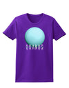 Planet Uranus Text Womens Dark T-Shirt-TooLoud-Purple-X-Small-Davson Sales